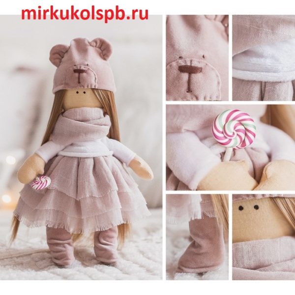 Мягкая кукла Мика. Набор для шитья текстильной куклы. Арт Узор